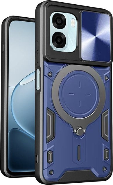 Techsuit CamGuard Pro Schutzhülle für Oppo A6k 4G, A6x 4G, A6x und A6 4G in Blau - Bild 1