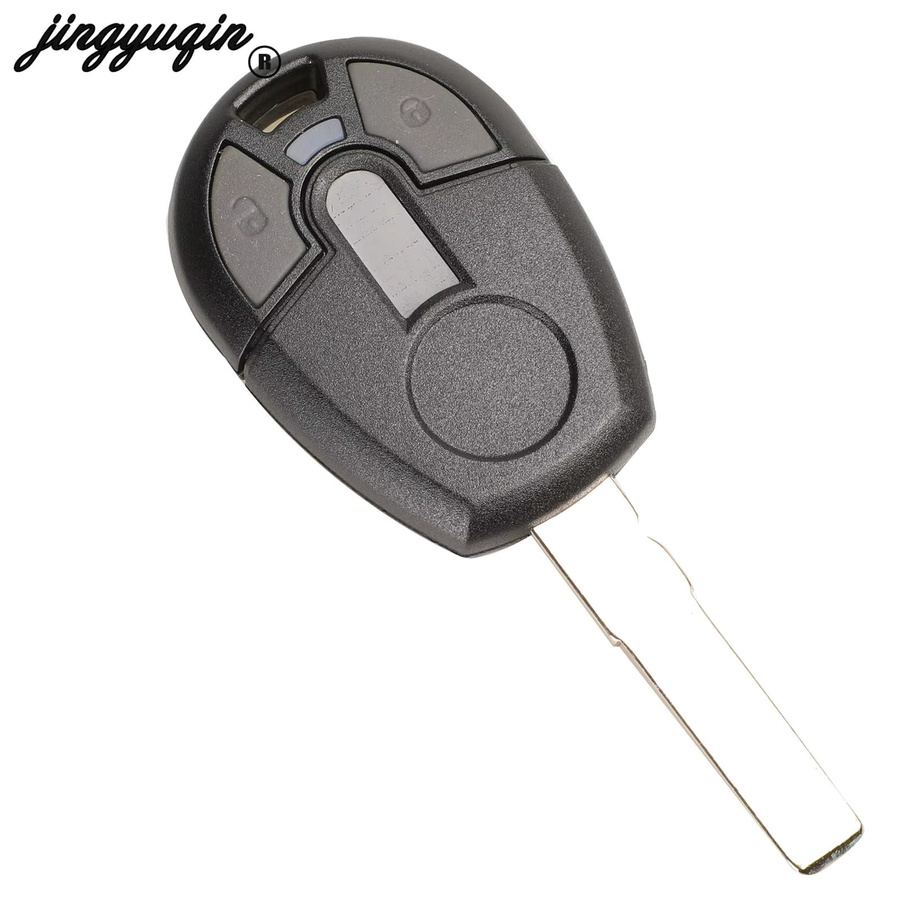 Jingyuqin Autoschlüsselgehäuse für Fiat und Positron mit 2 Tasten und ungeschnittener GT15R SIP22 Klinge, Schwarz - Bild 2