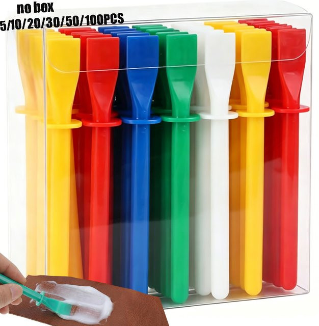 Klebstoffauftragspinsel für DIY-Kunsthandwerk und Lederarbeiten, Tragbare Malpinsel und Klebeschaber, Mehrfarbig - Bild 1