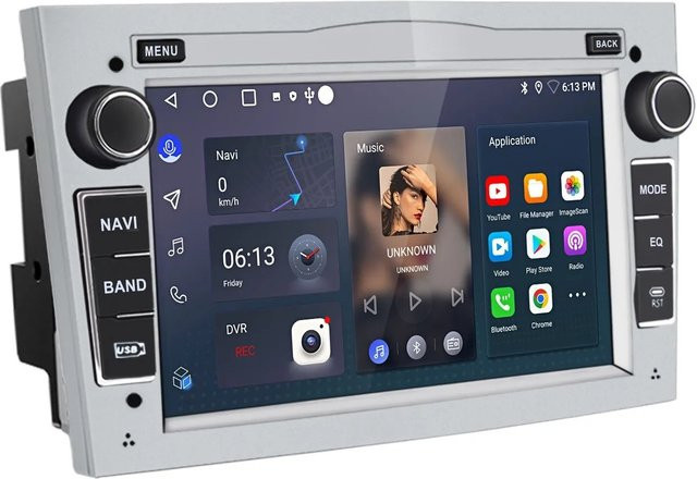 Junsun Android 14 Autoradio mit Bluetooth und Wi-Fi für Opel Zafira B Corsa D Astra G H mit 7,0 Zoll Display - Bild 1