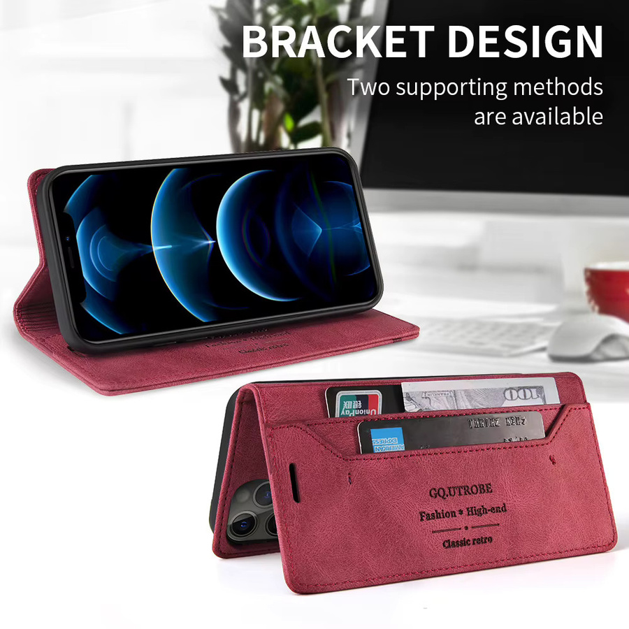 Magnetische Leder-Flip-Hülle mit RFID-Blocking für OPPO A58 A78 A54 A74 A95 A95 5G und Reno 10 Pro 5G in Blau - Bild 3
