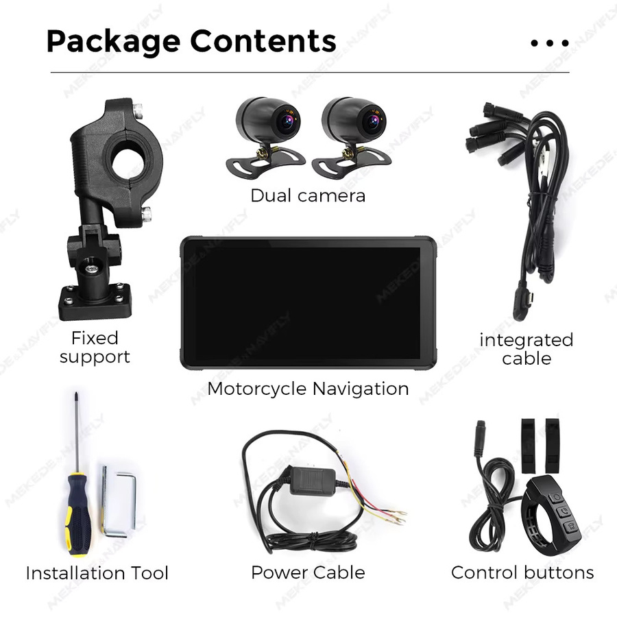 Carpuride Moto Carplay und Android Auto Gerät für Motorräder mit 5,5 Zoll Display, IPX7 wasserdicht, Bluetooth und DVR Funktion in Schwarz und Gold - Bild 4