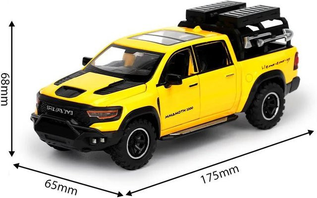 Linyi toy car Mammoth Pickup Automodell, 1:32, Metall, mit Sound und Licht, ab 14 Jahre - Bild 1