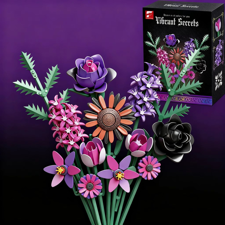 AMAZINGBLOKS Gothic Blumenstrauß Bausteine, 614 Teile, ab 14 Jahren - Bild 2