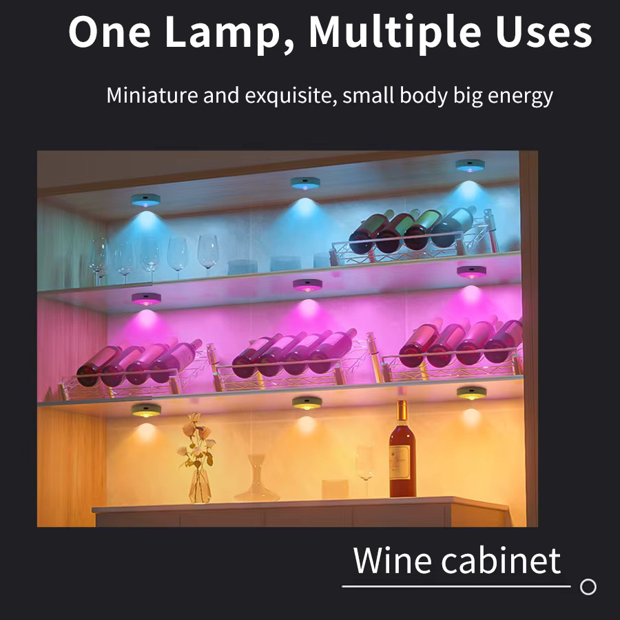 AVACOM Magnetisches LED-Nachtlicht mit Fernbedienung, RGB Multicolor, USB wiederaufladbar, ideal für Schrank, Vitrine und Dekoration - Bild 4