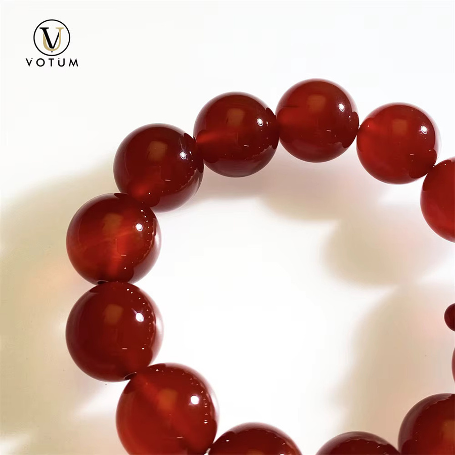 Votum Armband, rote Achatperlen, Damen - Bild 5