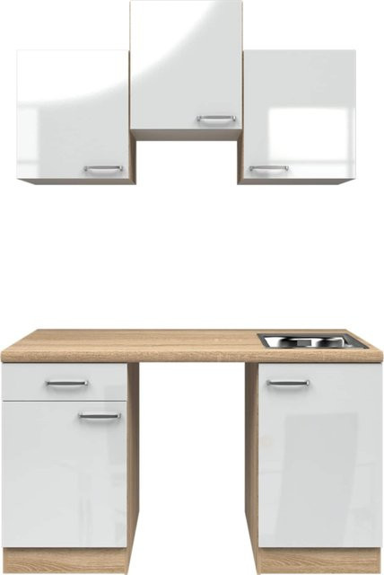 Küchenzeile Flex-Well Valero ohne Elektrogeräte L-150-1004-000 Breite: 150 cm - Bild 1