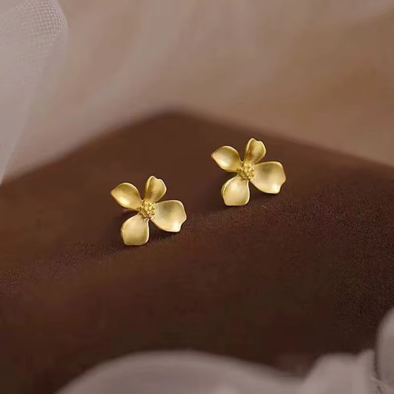 MAXBVYING Ohrstecker, Blumen, Goldfarben, Damen - Bild 2