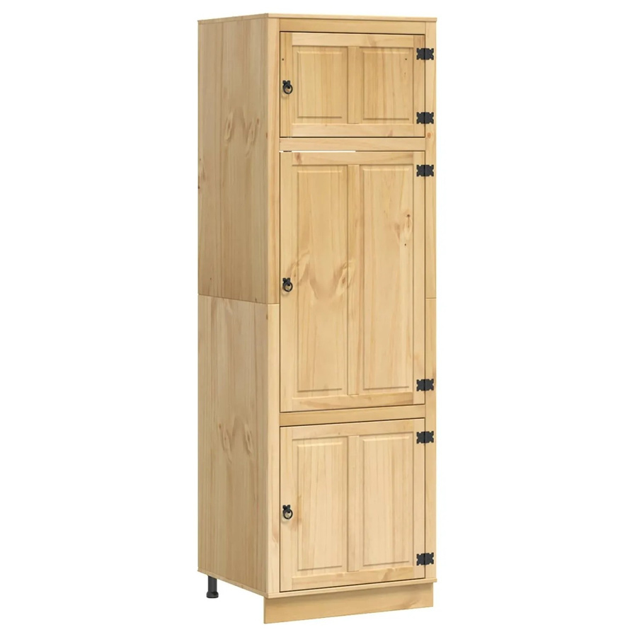 vidaXL Schrank mit Regal aus massivem Kiefernholz in Honigbraun, B/T/H: 60 x 32 x 40 cm - Bild 2