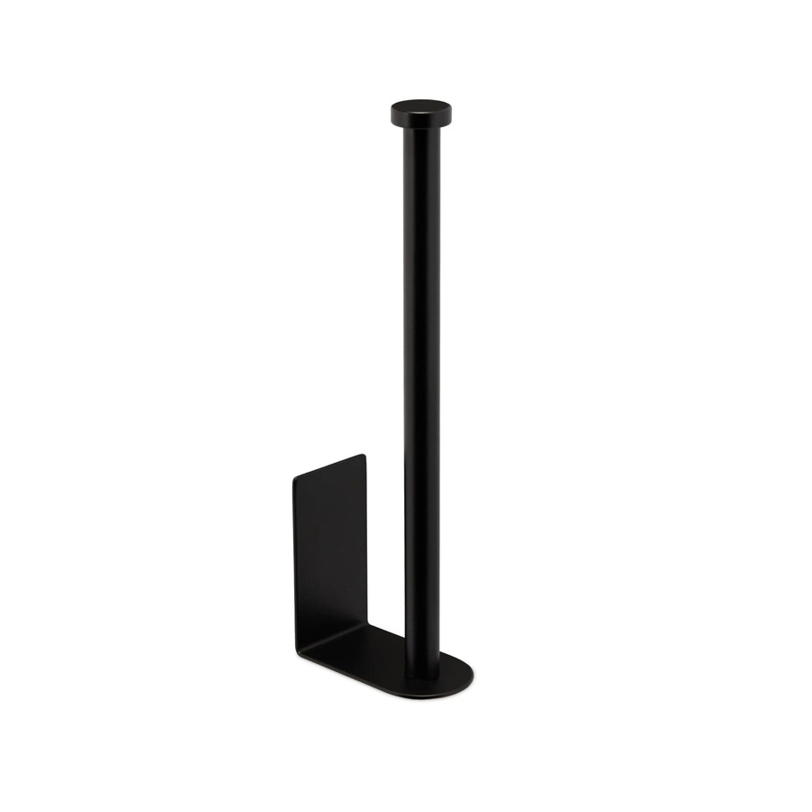 Relaxdays Ersatzrollenhalter aus Edelstahl in Schwarz, selbstklebend, B/T/H: 26 x 4,5 x 8 cm - Bild 2