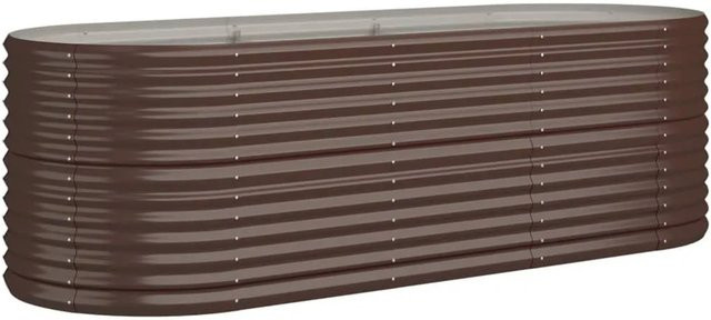 Furnicato Hochbeet aus verzinktem Stahl in Braun, B/T/H: 224 x 80 x 68 cm - Bild 1