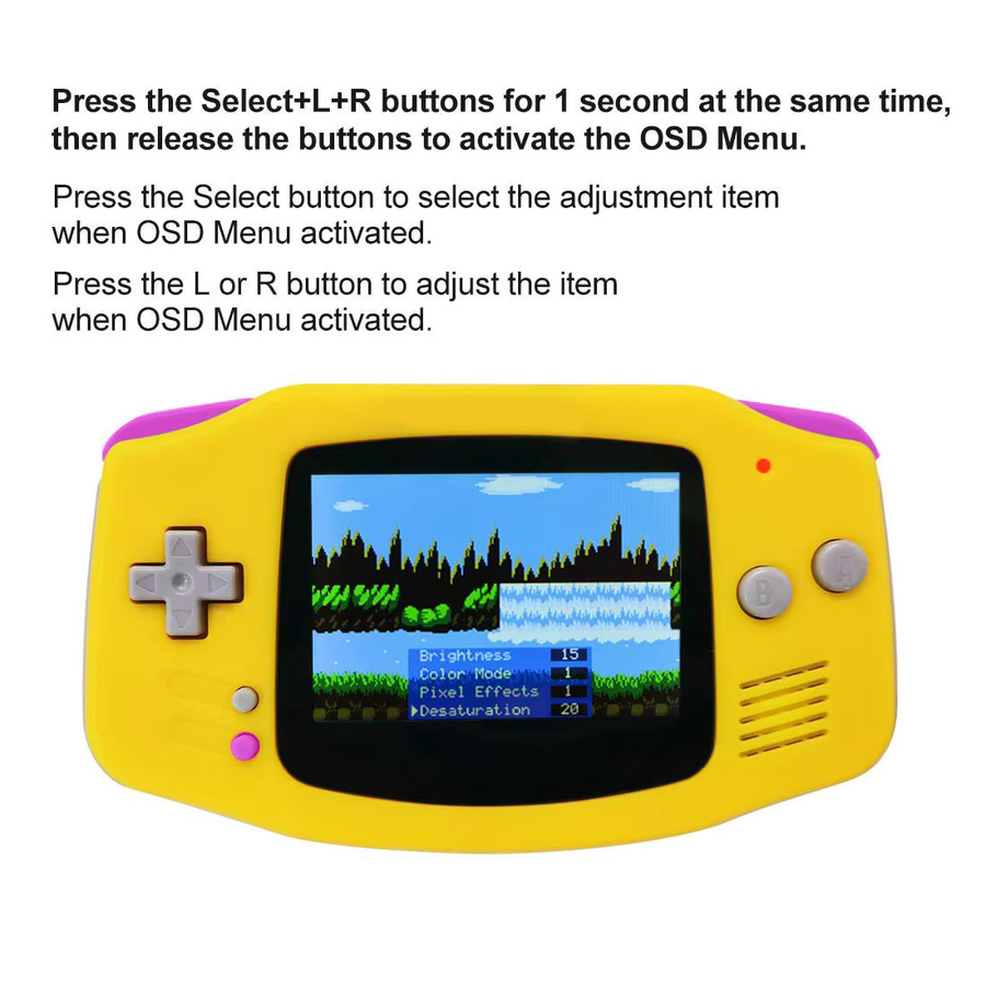 HISPEEDIDO 3,0 Zoll IPS V5 LCD-Bildschirm mit Desaturation Pre-Laminated für Gameboy Advance - Bild 5