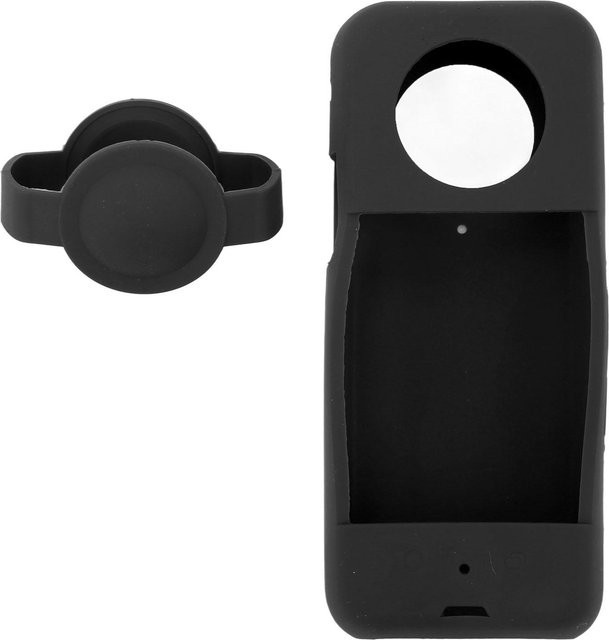 PULUZ Silikonhülle Objektivdeckel-Set für Insta360 X3 Action-Kamera in Schwarz - Bild 1