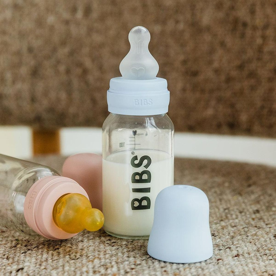BIBS Trinksauger 2er Pack aus Silikon mit langsamem Nahrungsfluss und Anti-Colic-Ventil, transparent - Bild 2