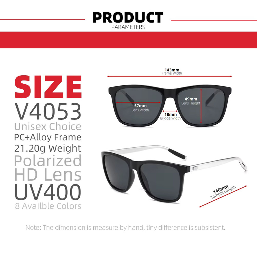 VIVIBEE Sonnenbrille, quadratisch, Vollrand, polarisiert, Unisex, blau - Bild 2