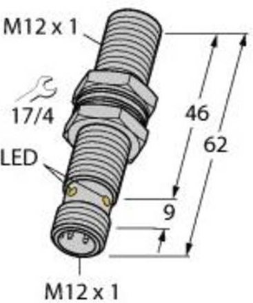 Turck Induktiver Sensor bündig PNP Wechsler Bi4-M12E-VP6X-H1141 in Messing - Bild 1