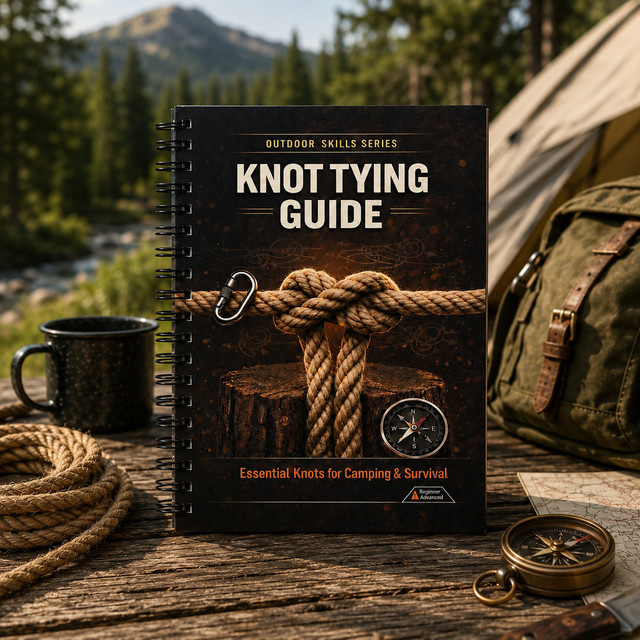 Knotenbinden-Leitfaden A5 Spiralgebundenes Notizbuch für Outdoor-Fertigkeiten, Essentielle Seil-Knoten für Camping, Überleben, Wandern und Bushcraft - Bild 1