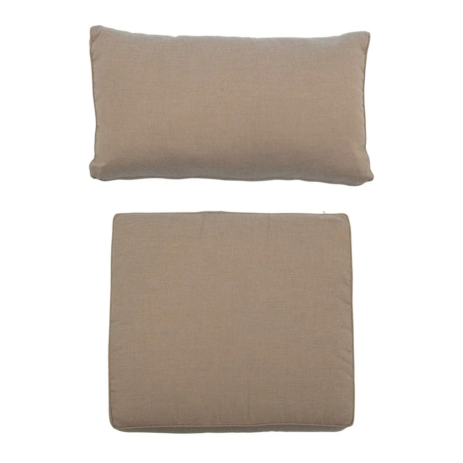 Bloomingville Kissenbezüge Mundo aus Polyester, braun, Set aus 2 Stück, B/H: 58 x 58 cm - Bild 1