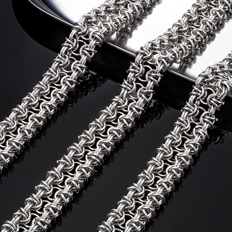 Edelstahlkette zweireihig, 1 Meter, Unisex - Bild 2