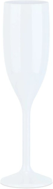 Relaxdays Sektgläser 12er Set aus Kunststoff in Weiß, bruchsicher und spülmaschinenfest, Höhe: 21 cm, Durchmesser: 6 cm - Bild 1