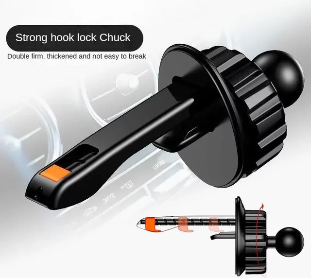 Upgrade Air Vent Clip Handyhalterung für das Auto mit 17mm Kugelkopf in Schwarz - Bild 1