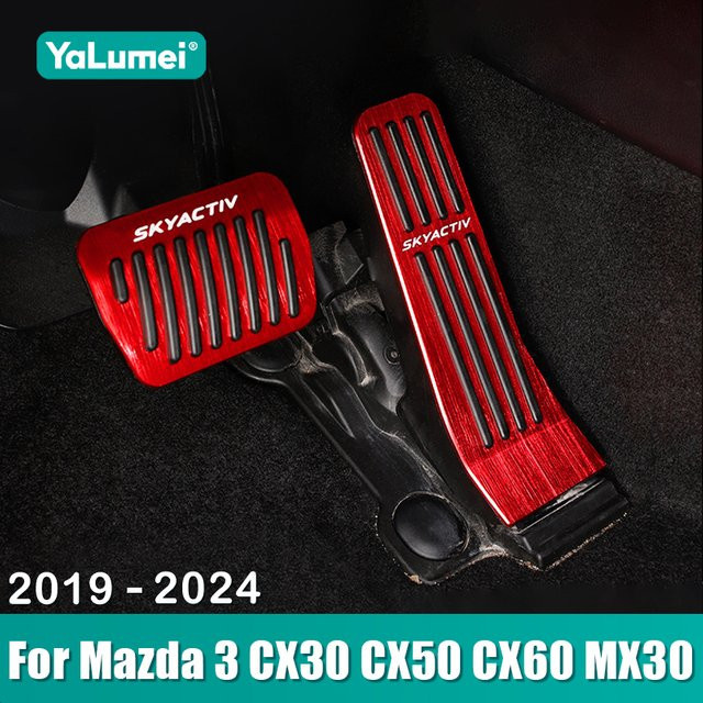 YaLumei Fußstützen und Pedalabdeckungen für Mazda 3 BP, CX30, CX50, CX60 und MX30 Zubehör Set - Bild 1