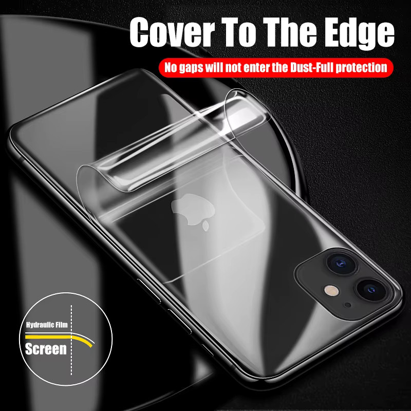 4er-Pack Hydrogel-Schutzfolien für Apple iPhone 11 12 13 14 15 Pro Max und Plus, Display- und Rückseiten-Schutzfolie, transparent - Bild 2