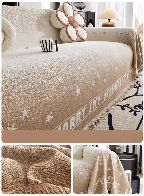 Super Six Chenille Sofa-Decke mit Farbverlauf, doppelseitiger Sofaüberwurf, B/B: 180 x 130 cm - Bild 1