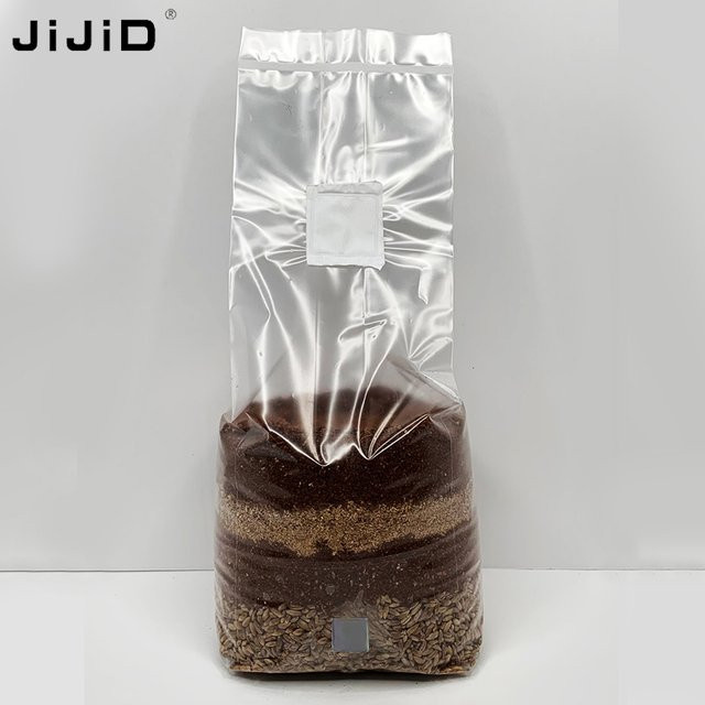 JIJID Mushroom Grow Bag aus transparentem Mylar und PP mit Injektionsöffnung, B/H: 39 x 50 cm - Bild 1