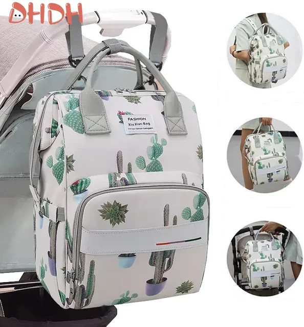 DHDH Windeltasche für Kinderwagen mit Wickelunterlage und großem Fassungsvermögen, faltbar, Mehrfarbig - Bild 1