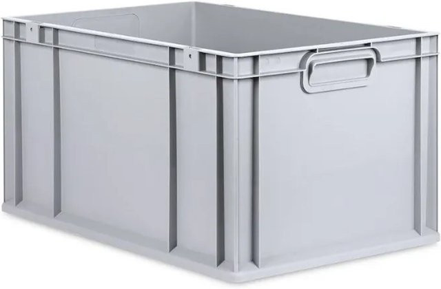 PROREGAL Eurobox NextGen Grip Lagerbox mit verstärkten Wänden, Grau, H x B x T: 32 x 40 x 60 cm, 65 Liter - Bild 1