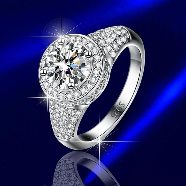 Allbestart Diamantring Damen, Silber, gray, Zirkonia - Bild 1