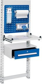 Kappes ErgoPlus Steharbeitsplatz Mod 2 höhenverstellbar in Weiß, H: 165 cm, B: 67 cm - Bild 1