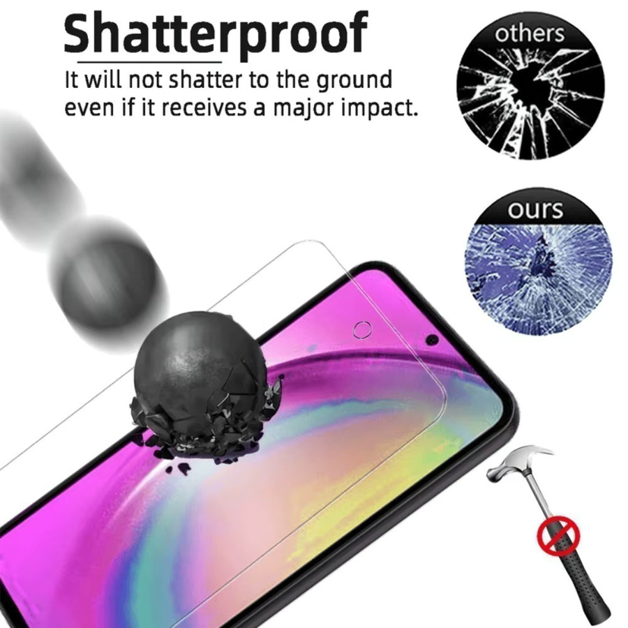 3 Stück Xiaomi Displayschutzfolie aus gehärtetem Glas für Redmi Note 14 5G 13 12 11 Pro 14S 12S 11S 15 15C 14C 13C 12C 10A transparent - Bild 3