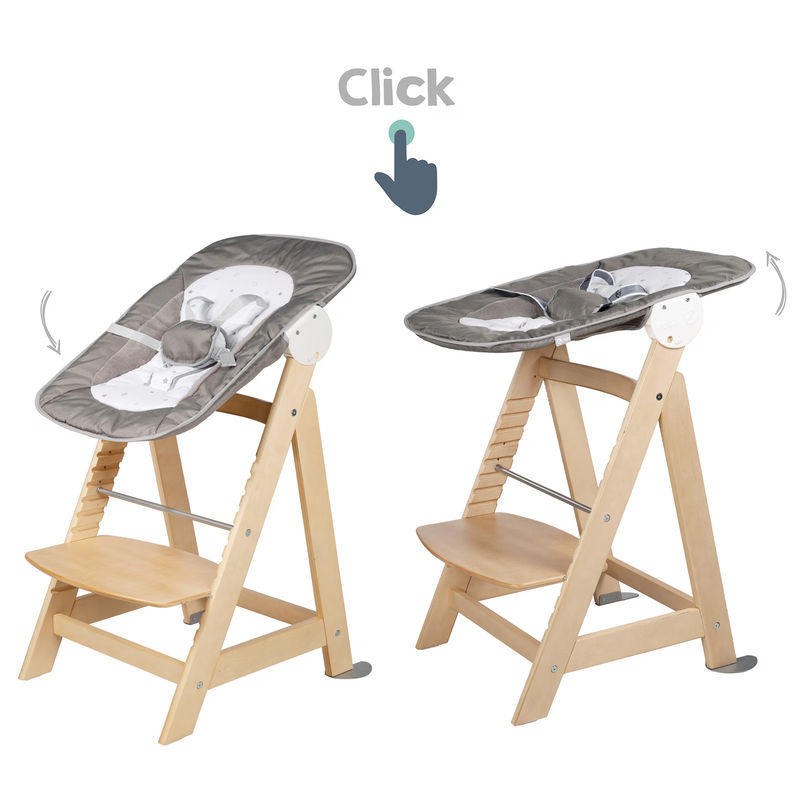 Roba Treppenhochstuhl Set 2in1 Born Up Sternenzauber in Beige - Bild 2