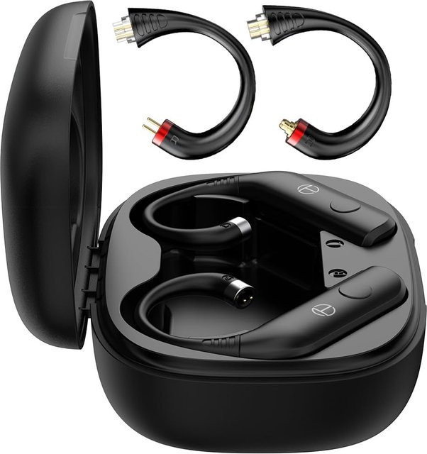TRN BT20 Pro Bluetooth 5.0 Upgrade Modul für kabelgebundene In-Ear Kopfhörer mit austauschbaren Steckern und Ohrhaken, Schwarz - Bild 2