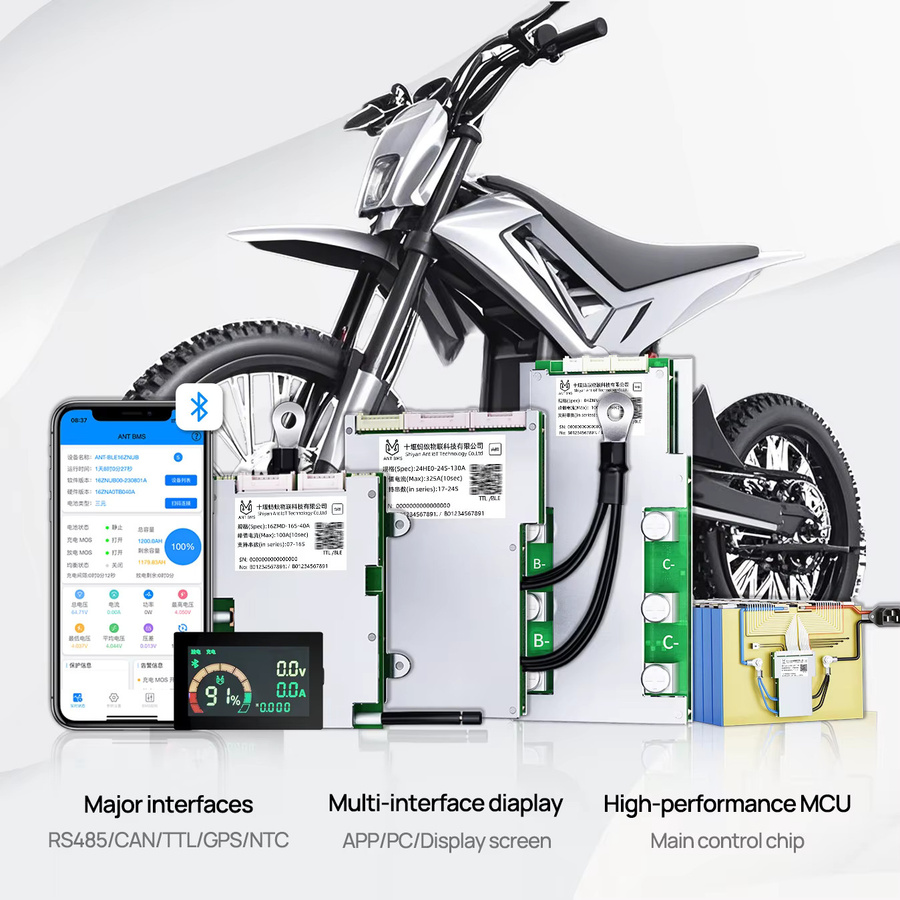 ANT Smart BMS Bluetooth Akku Balancer für LiFePO4 und Li-Ion, 4-32S, 40-420A, passend für 12V/24V/48V/72V, ideal für E-Bike, Elektro-Motorrad und Wechselrichter - Bild 2