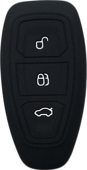Schlüsselanhänger Etui und Schlüsselabdeckung für Ford Kuga, Focus, Ranger, Ecosport, Mondeo in Schwarz - Bild 1