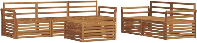 vidaXL Outdoor-Sofagarnitur 6-teilig aus Akazienholz in Braun mit Latten-Design - Bild 1