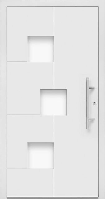 Aluminium-Haustür Splendoor Moderno M530/B mit Glaseinsatz, Weiß, Anschlag Rechts, B: 110 cm, H: 210 cm - Bild 1