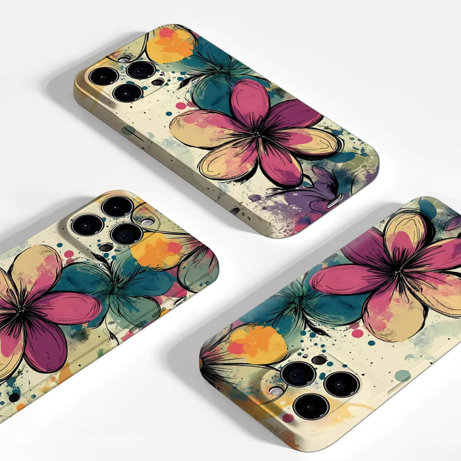 Vibrant Blooms Handyhülle für iPhone 17 16 15 14 13 12 11 Pro Max Plus mit doppelschichtiger Rückseite in Multicolour - Bild 3