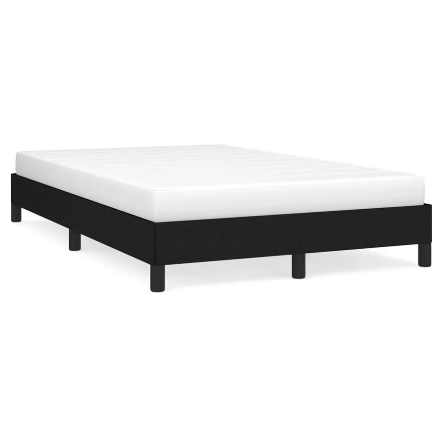 vidaXL Bettgestell gepolstert in Schwarz mit Stoffbezug B/T/H: 120 x 200 x 25 cm - Bild 2