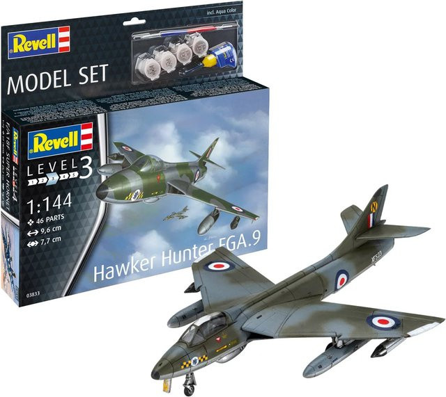 Revell Model Set Hawker Hunter FGA.9, Fahrzeuge, Kunststoff, Grau - Bild 1