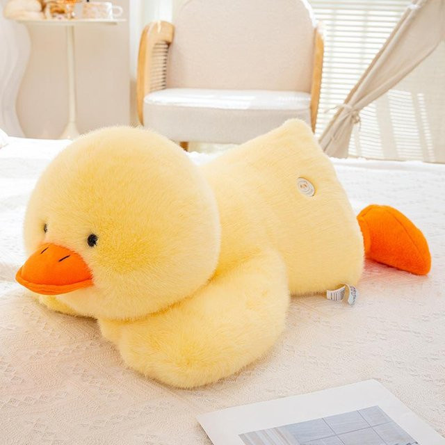 Niedliches schlafendes Entenküken Plüschtier, Puppe, 45cm, Gelb - Bild 1
