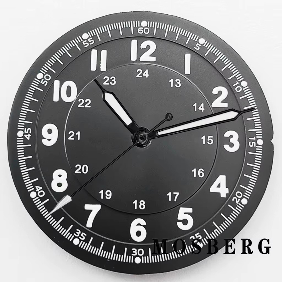 miuksi Uhrenzifferblatt 29 mm, Schwarz, Unisex - Bild 3