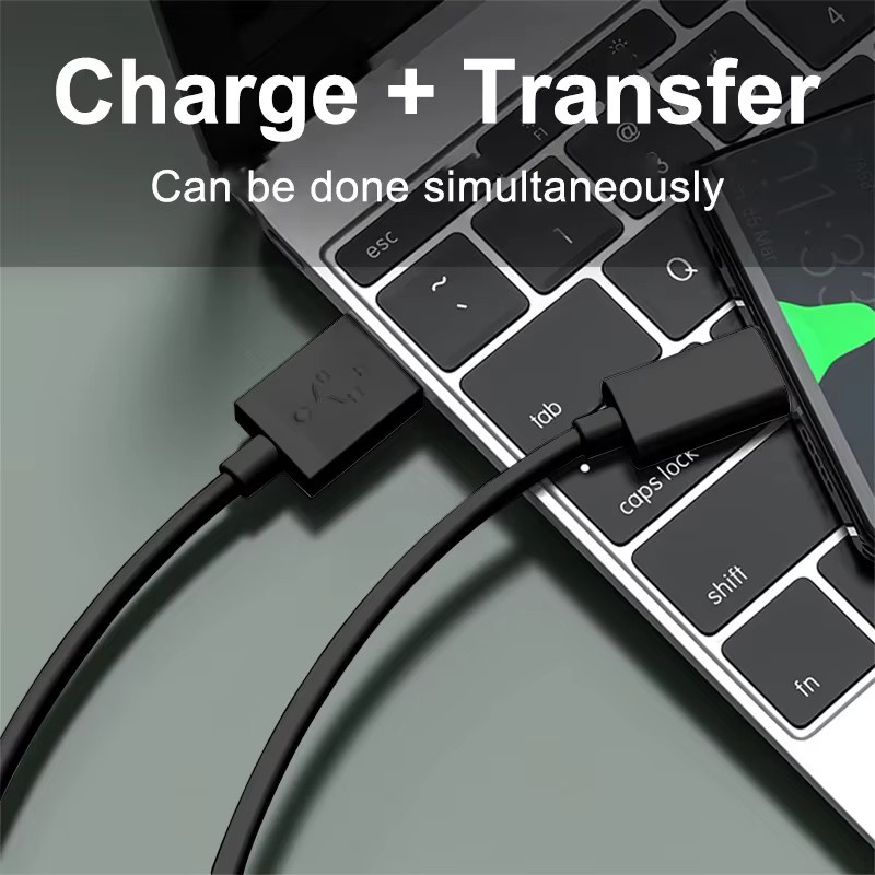 USB-A auf USB-C Schnellladekabel und Datenkabel in Schwarz - Bild 5