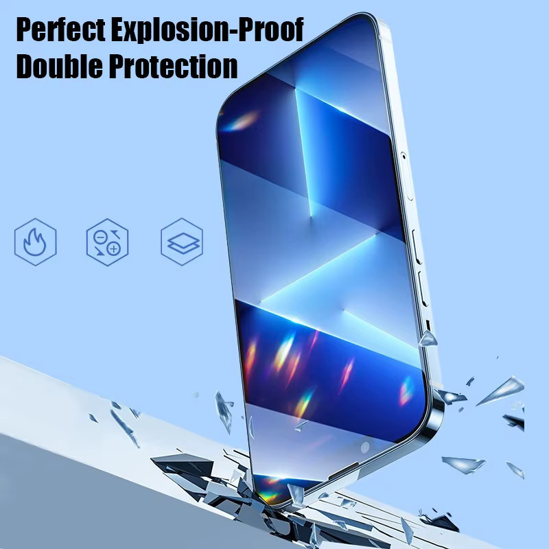ZYXGUGU 4er Pack Transparentes 9H HD Gehärtetes Glas Displayschutzfolie für iPhone 16e, iPhone 14 Plus, iPhone 13 mini und iPhone Pro Max - Bild 5