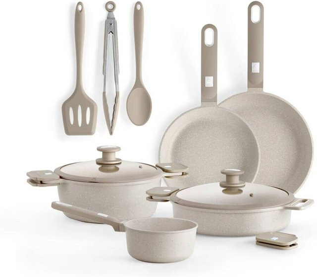 Monix Kochgeschirrset Denmark in Beige aus Aluminium, 10-teilig - Bild 1