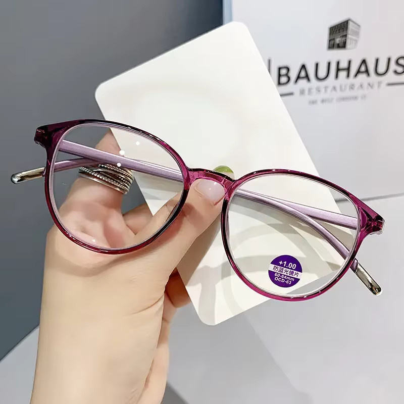 MDOD Lesebrille Damen, Vollrand, Rund, Blaulichtfilter - Bild 2