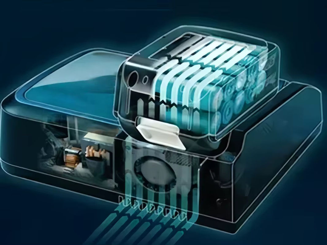 Makita DC18RC Schnellladegerät mit Lüfter für Li-Ionen-Akkus 3A für 14,4V und 18V Akkus wie BL1860B, BL1850B, BL1840, BL1830, BL1820, BL1415 und BL1440 - Bild 5